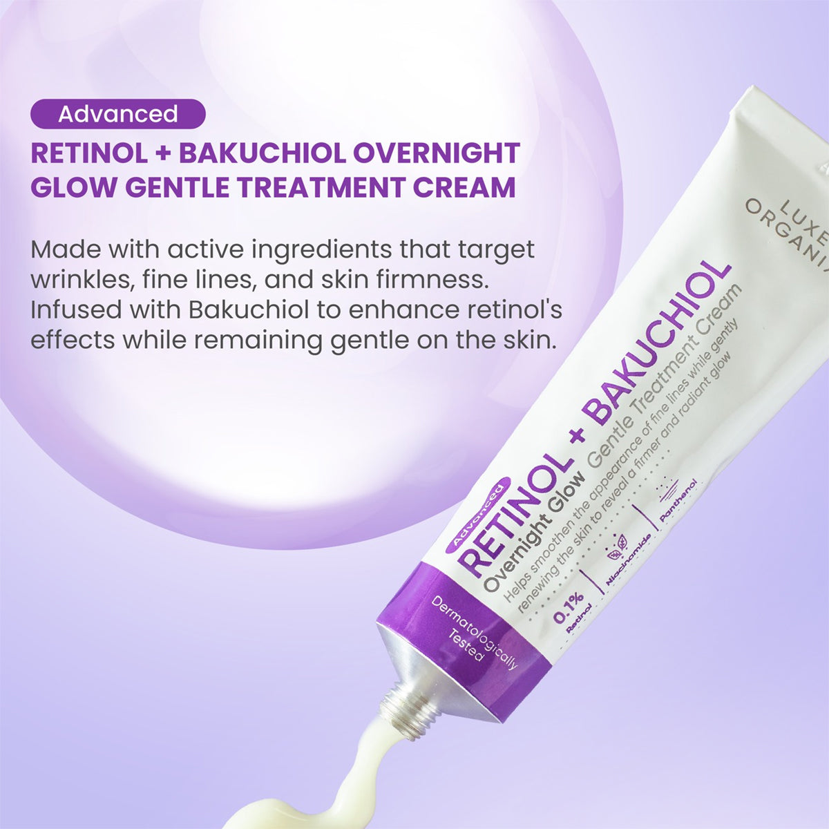 Luxe Organix Retinol + Bakuchiol Bundle - Glow Gentle Treatment Cream info