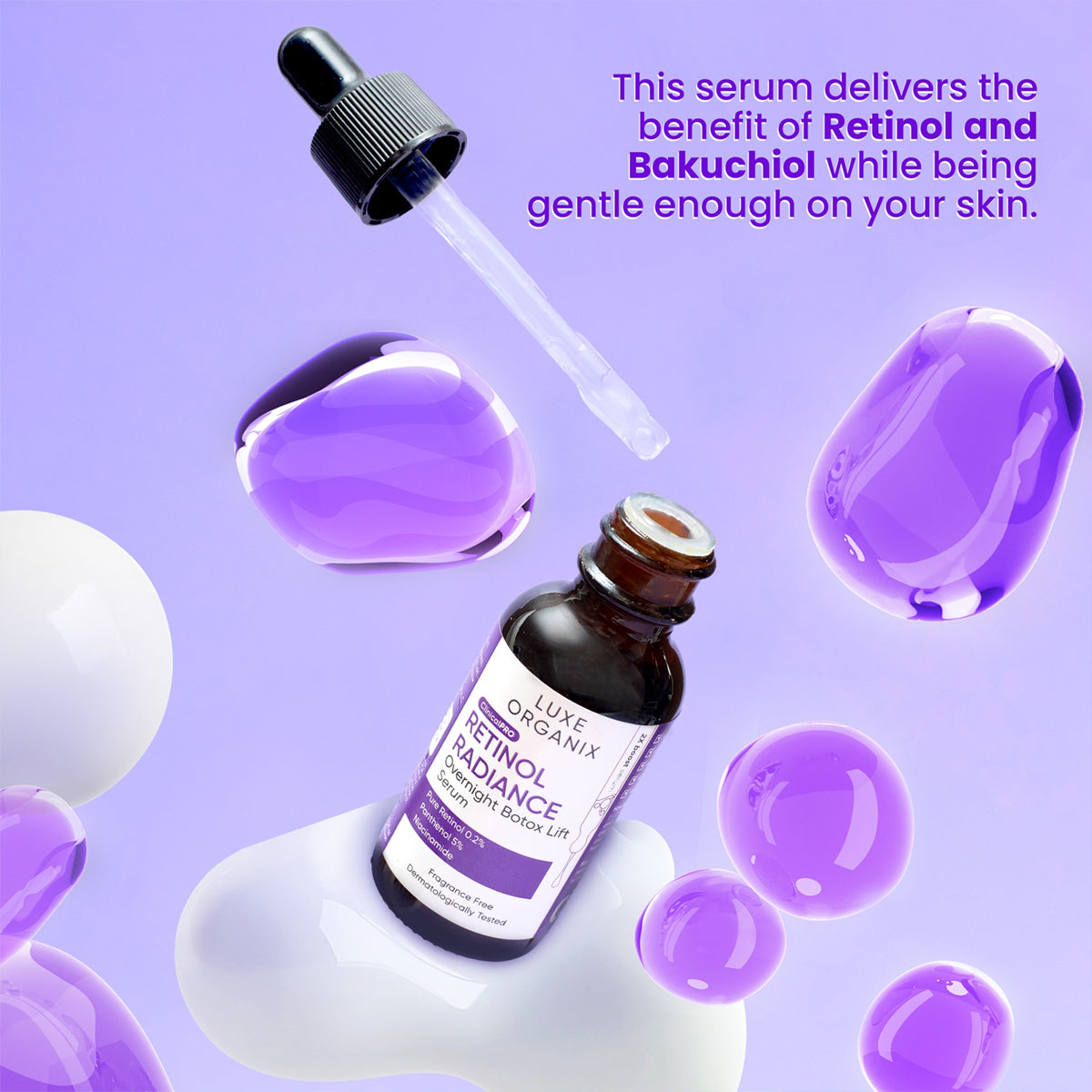 Luxe Organix Retinol + Bakuchiol Bundle - retinol radiance serum info