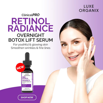 Luxe Organix Clinical Pro Retinol Radiance Serum | Bini Beauty NZ AU