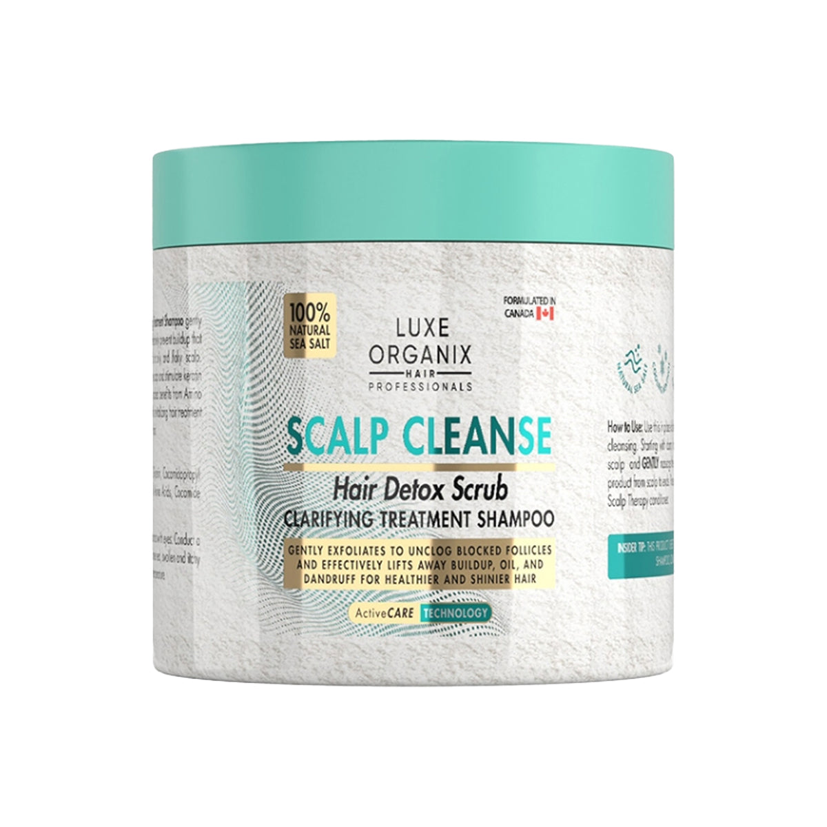 Luxe Organix Scalp Cleanse Hair Detox Scrub Clarifying Treatment Shampoo | Bini Beauty NZ AU