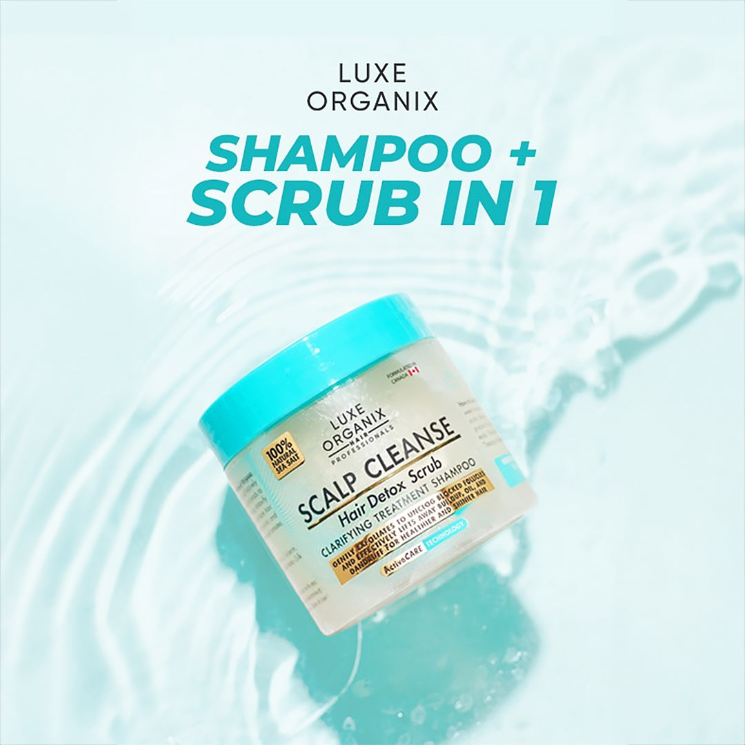 Luxe Organix Scalp Cleanse Hair Detox Scrub Clarifying Treatment Shampoo | Bini Beauty NZ AU