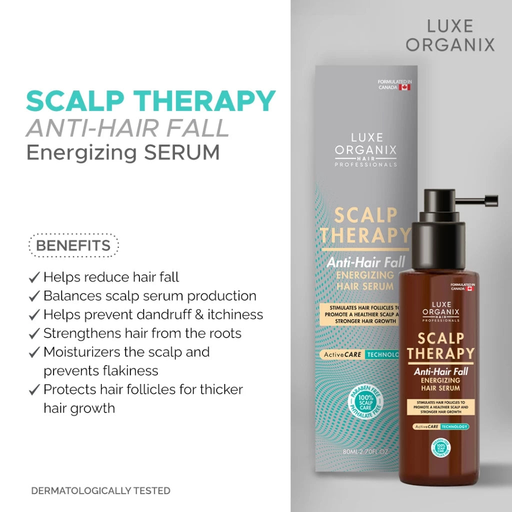 Luxe Organix Scalp Therapy Anti-Hair Fall Energizing Hair Serum 80ml | Bini Beauty AU NZ