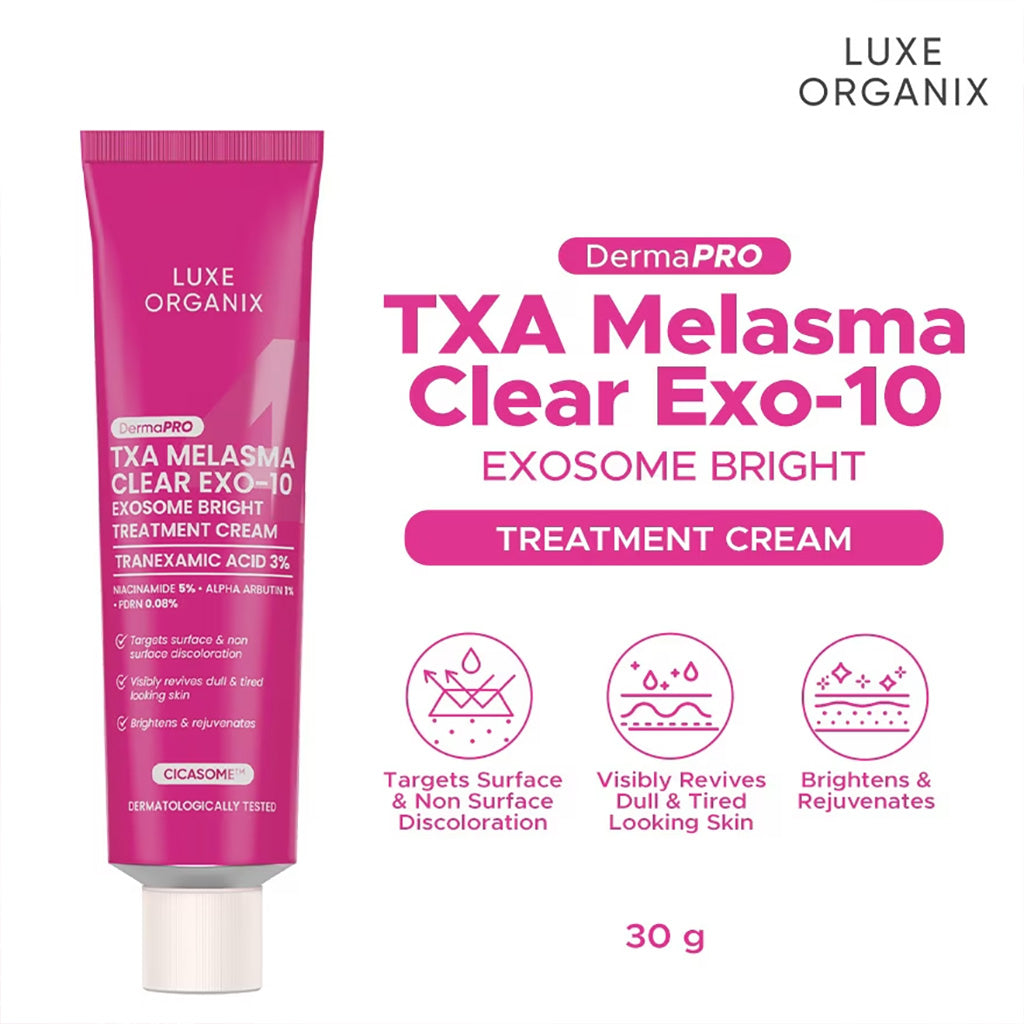 Luxe Organix DermaPRO TXA Melasma Clear Exo-10 Exosome Bright Treatment Cream 30g
