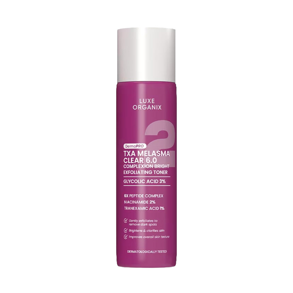 Luxe Organix DermaPRO TXA Melasma Clear 6.0 Complexion Bright Exfoliating Toner 150ml