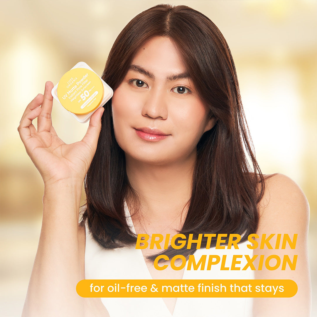 Luxe Organix UV Matte Powder Instant Pore Filter Weightless Sunscreen Complexion Bright 15g