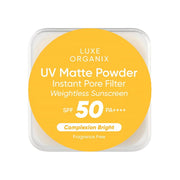 Luxe Organix UV Matte Powder Instant Pore Filter Weightless Sunscreen Complexion Bright 15g