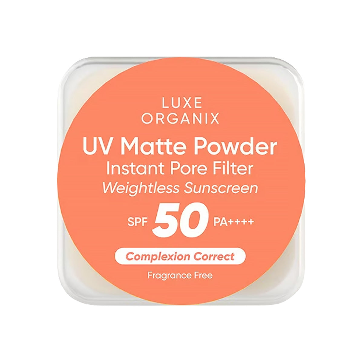 Luxe Organix UV Matte Powder Instant Pore Filter Weightless Sunscreen Complexion Correct 15g