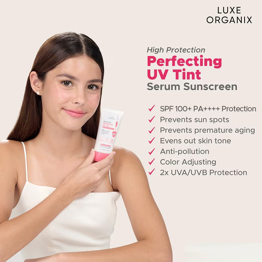 Luxe Organix High Protection Perfecting UV Tint Serum Sunscreen SPF 100+ PA ++++ 40g