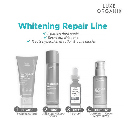 Luxe Organix Whitening Repair Ultra Light Glow Bundle | Bini Beauty AU NZ