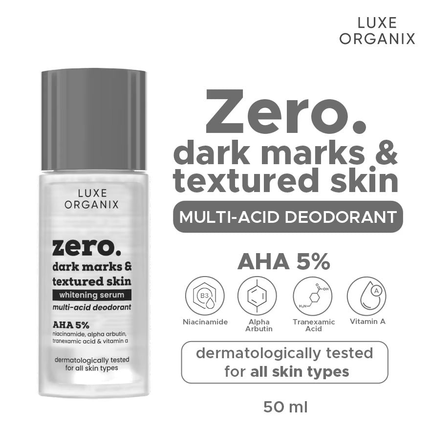 Luxe Organix Zero Dark Marks & Textured Skin Whitening Serum Deodorant For All Skin Types