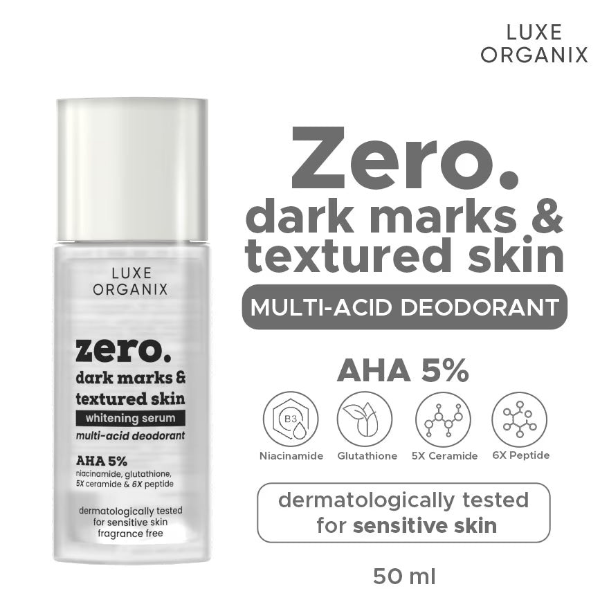 Luxe Organix Zero Dark Marks & Textured Skin Whitening Serum Deodorant For Sensitive Skin