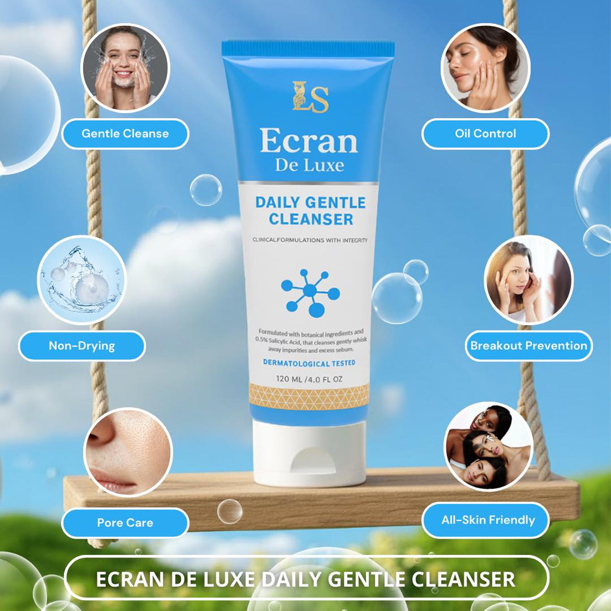 Luxe Skin Ecran De Luxe Daily Gentle Cleanser 120ml