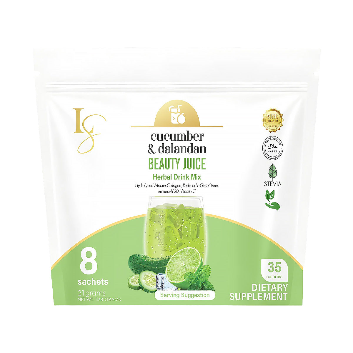 Luxe Slim Cucumber & Dalandan Beauty Juice (8 x 21g Sachets)