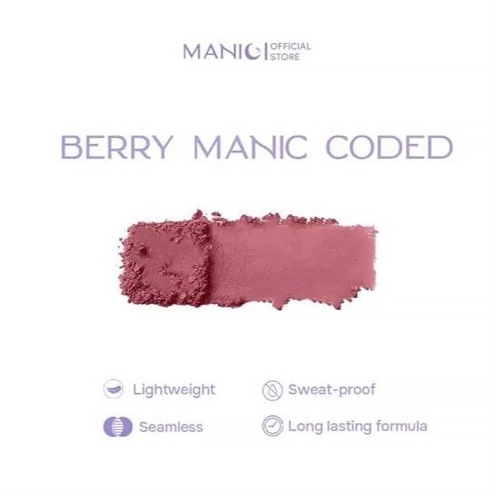 Manic Beauty Pressed Blush Powder Refills - in Berry Manic Coded shade