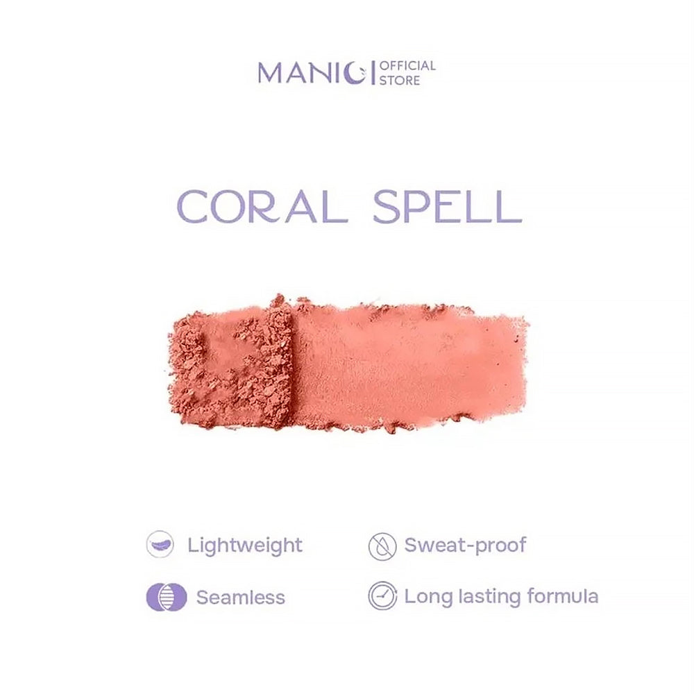 Manic Beauty Pressed Blush Powder Refills - in Coral Spell shade