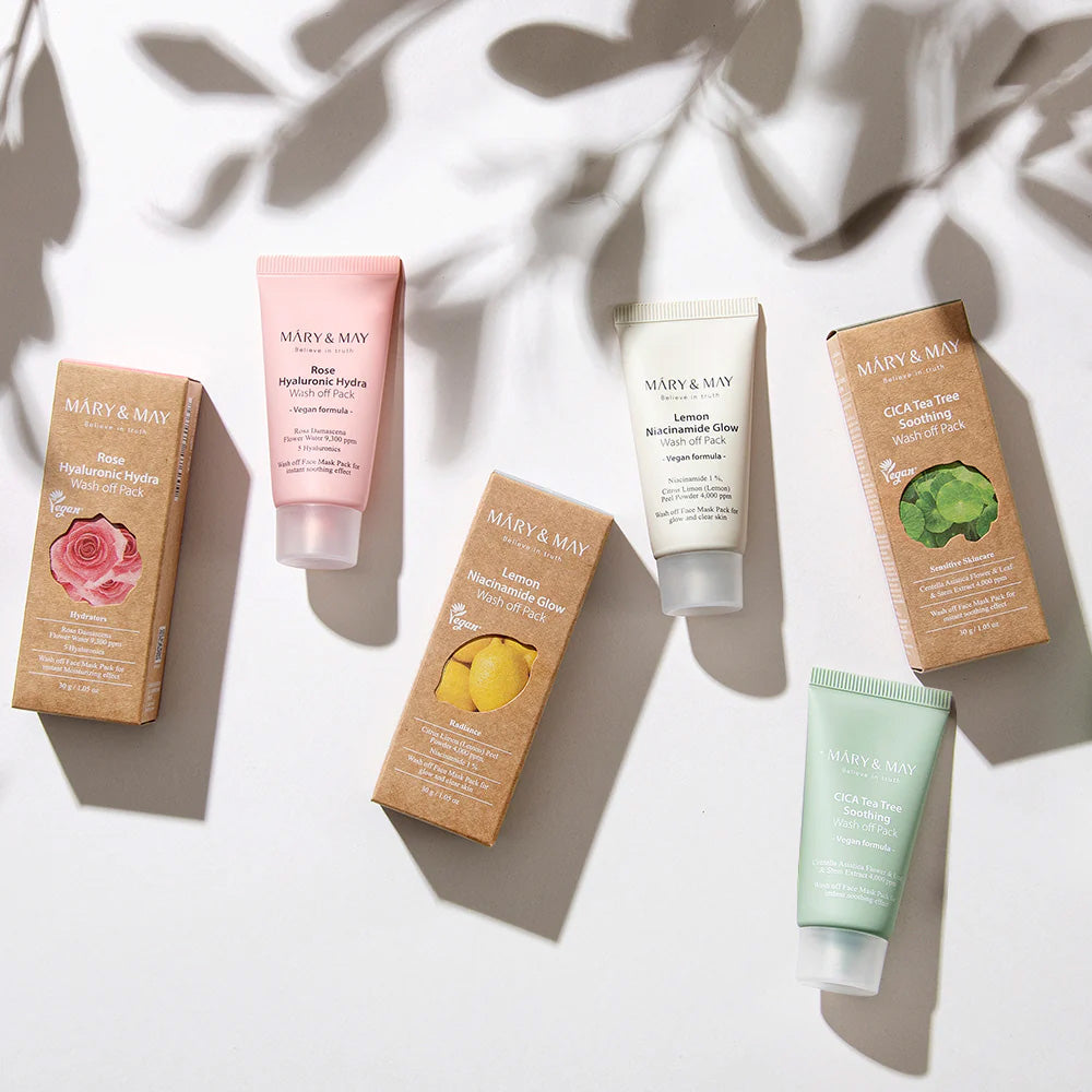 Mary & May Vegan Wash Off Mask Mini Gift Set – 5 Masks – Bini Beauty