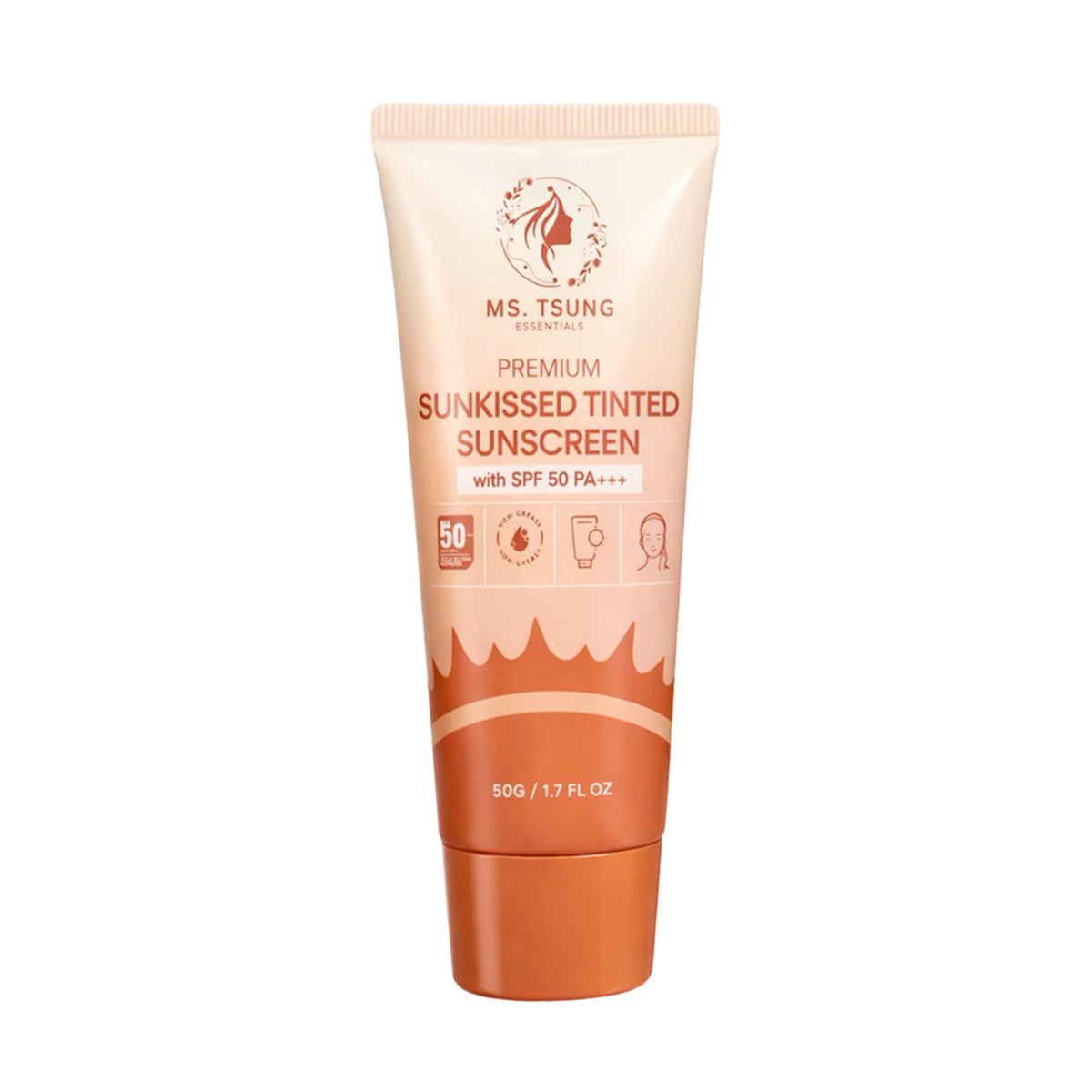 Ms. Tsung Sunkissed Tinted Sunscreen SPF50 PA+++ 50g - Bini Beauty