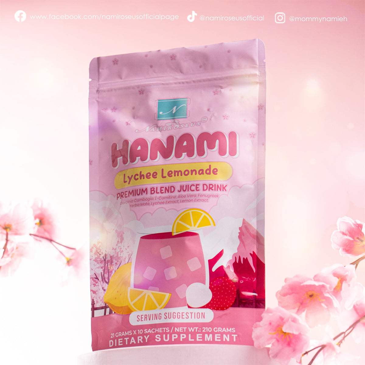 Namiroseus Hanami Lychee Lemonade lifestyle photo