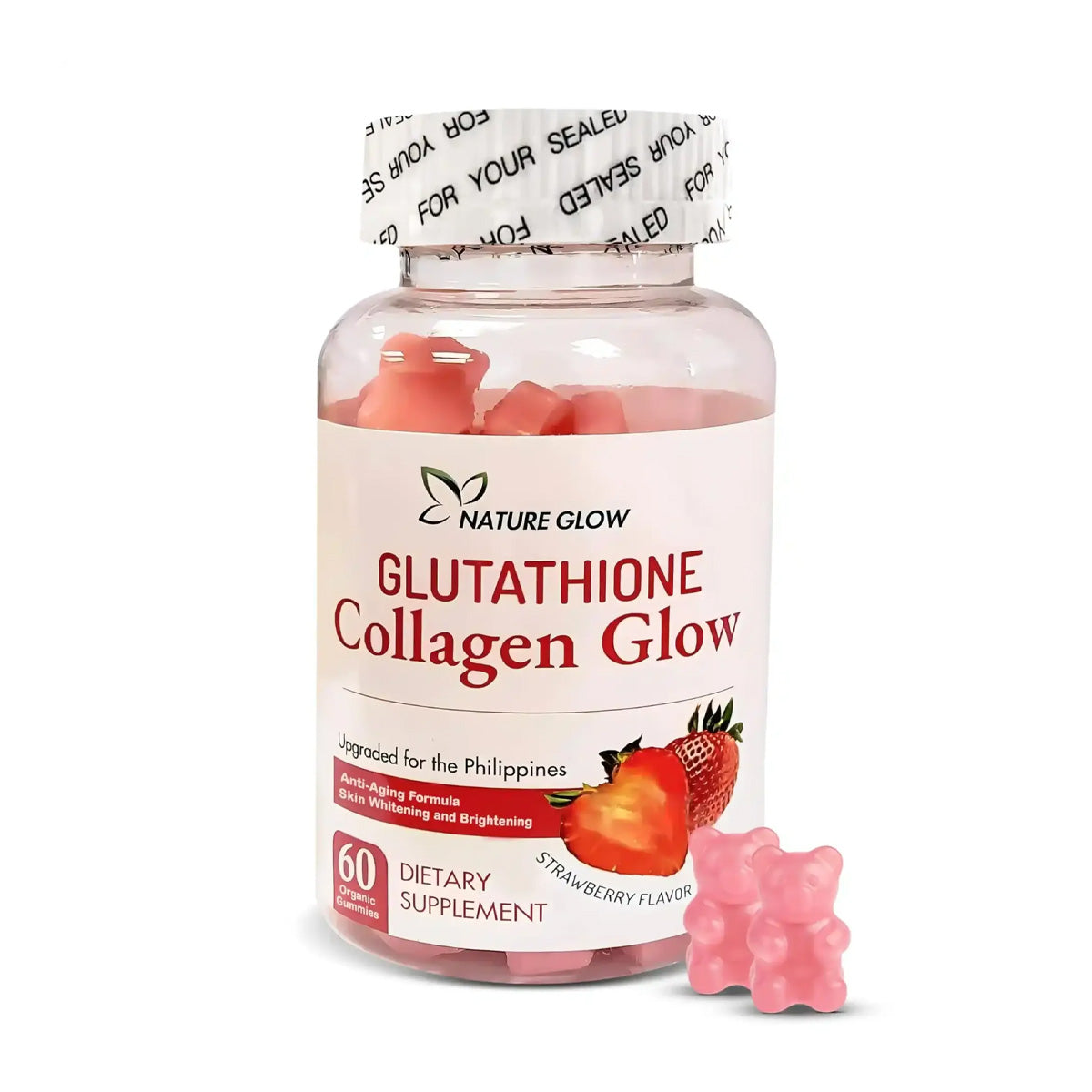 nutriglow glutathione Nature Glow Glow – 60 Gummies – Bini Beauty Collagen & Glutathione Glow Blend (70mg) (BPC-157 Pack:2 Pack