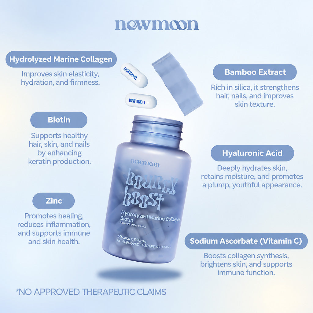 Key Ingredients of New Moon Bouncy Boost  60 Capsules 500mg