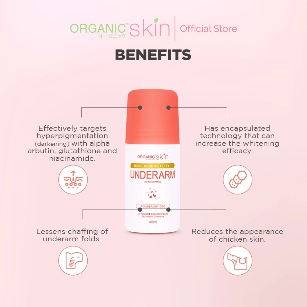 Organic Skin Intensive Whitening Powder Dry Deo 40ml