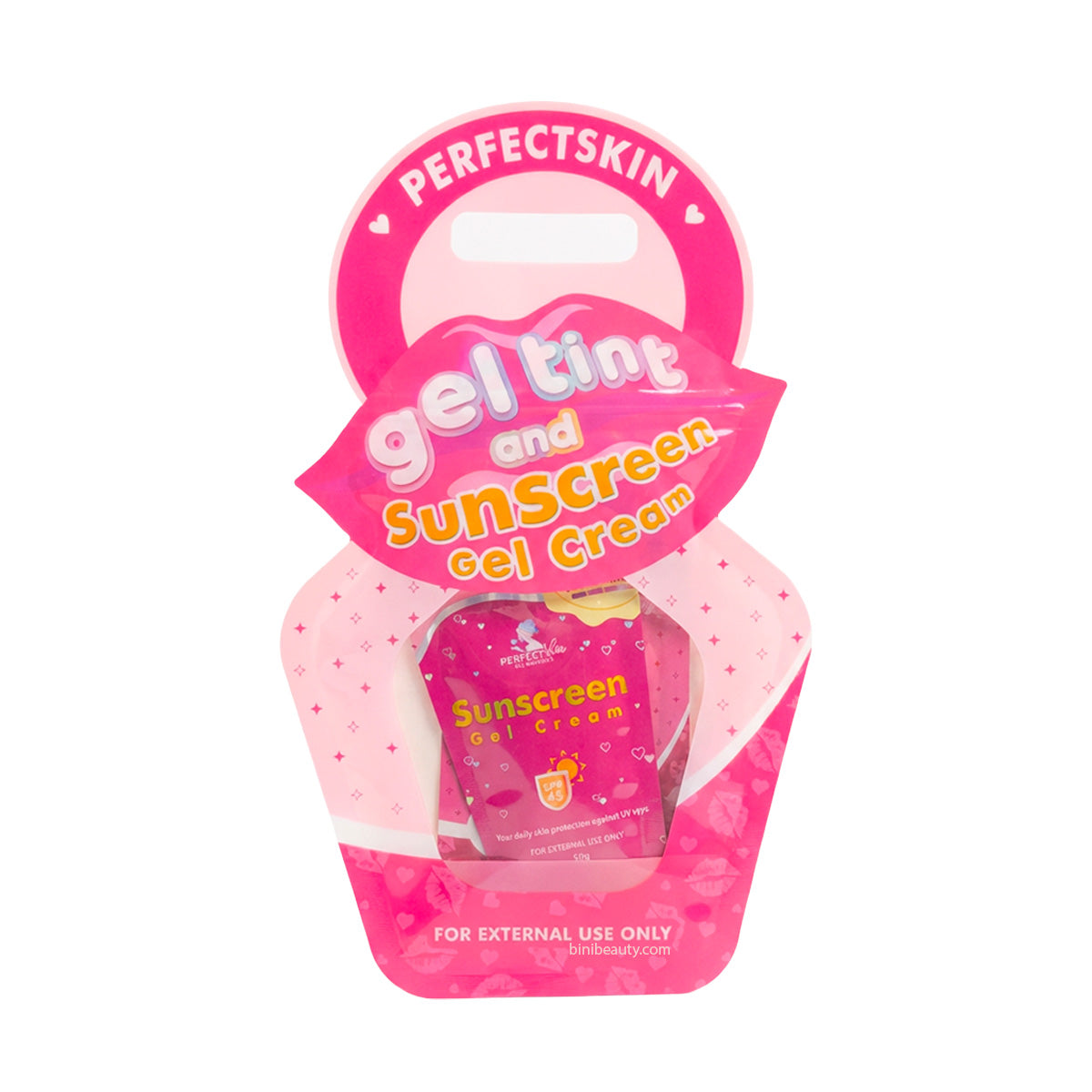 Perfect Skin Sunscreen Gel Cream SPF 45 50g + Gel Lip & Cheek Tint