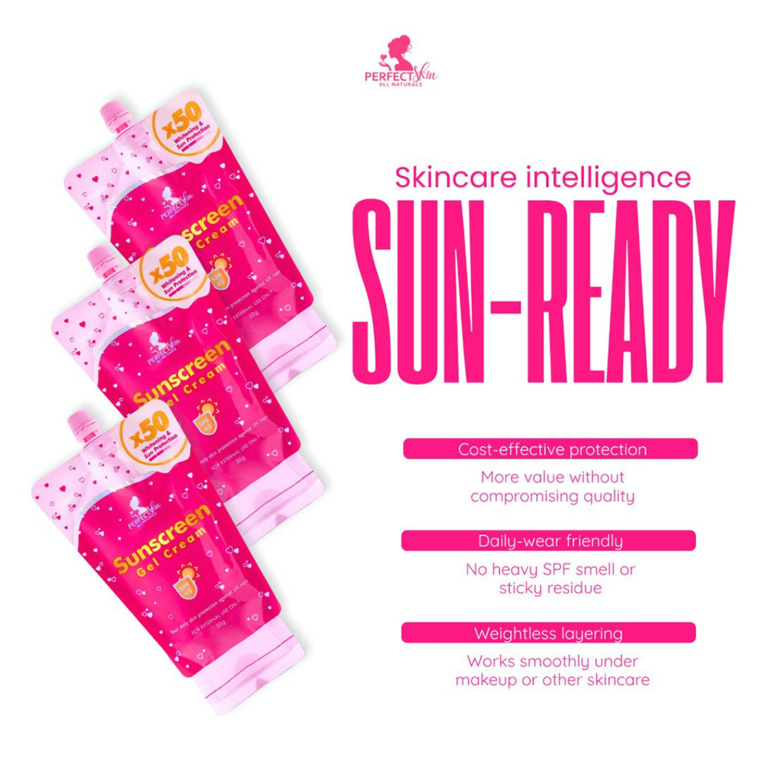 Perfect Skin Sunscreen Gel Cream SPF 45 50g + Gel Lip & Cheek Tint
