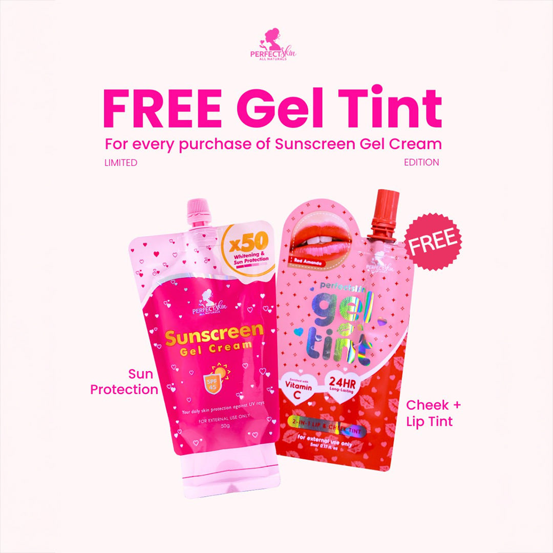 Perfect Skin Sunscreen Gel Cream SPF 45 50g + Gel Lip & Cheek Tint