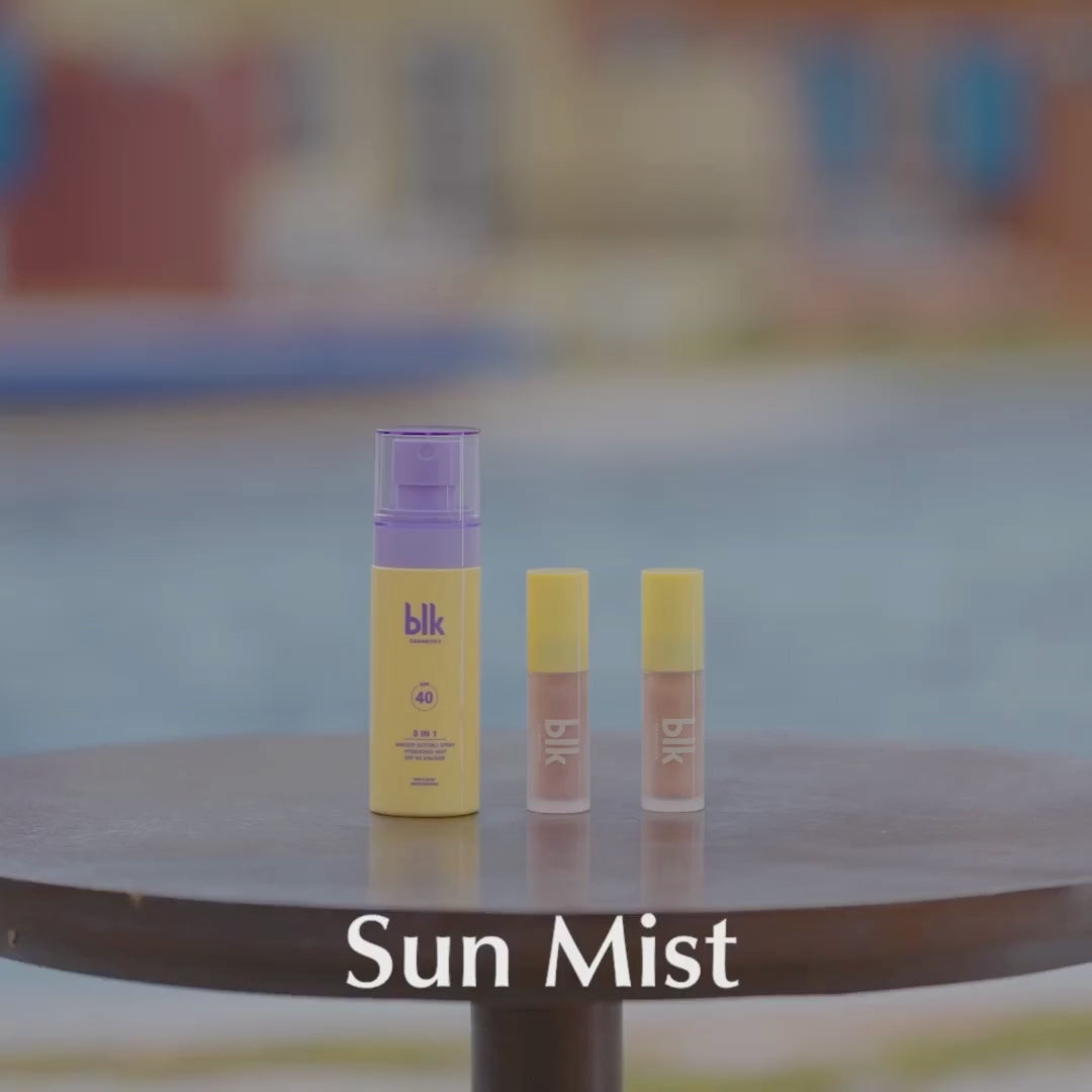 Load video: BLK Cosmetics Fresh Setting Spray Sun Mist SPF 40 video