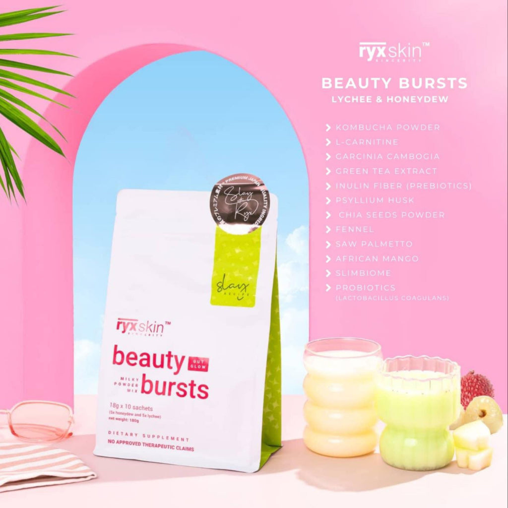 RYX Skin Beauty Bursts Gut Glow Milky Powder Mix | Dietary Supplements - ingredients