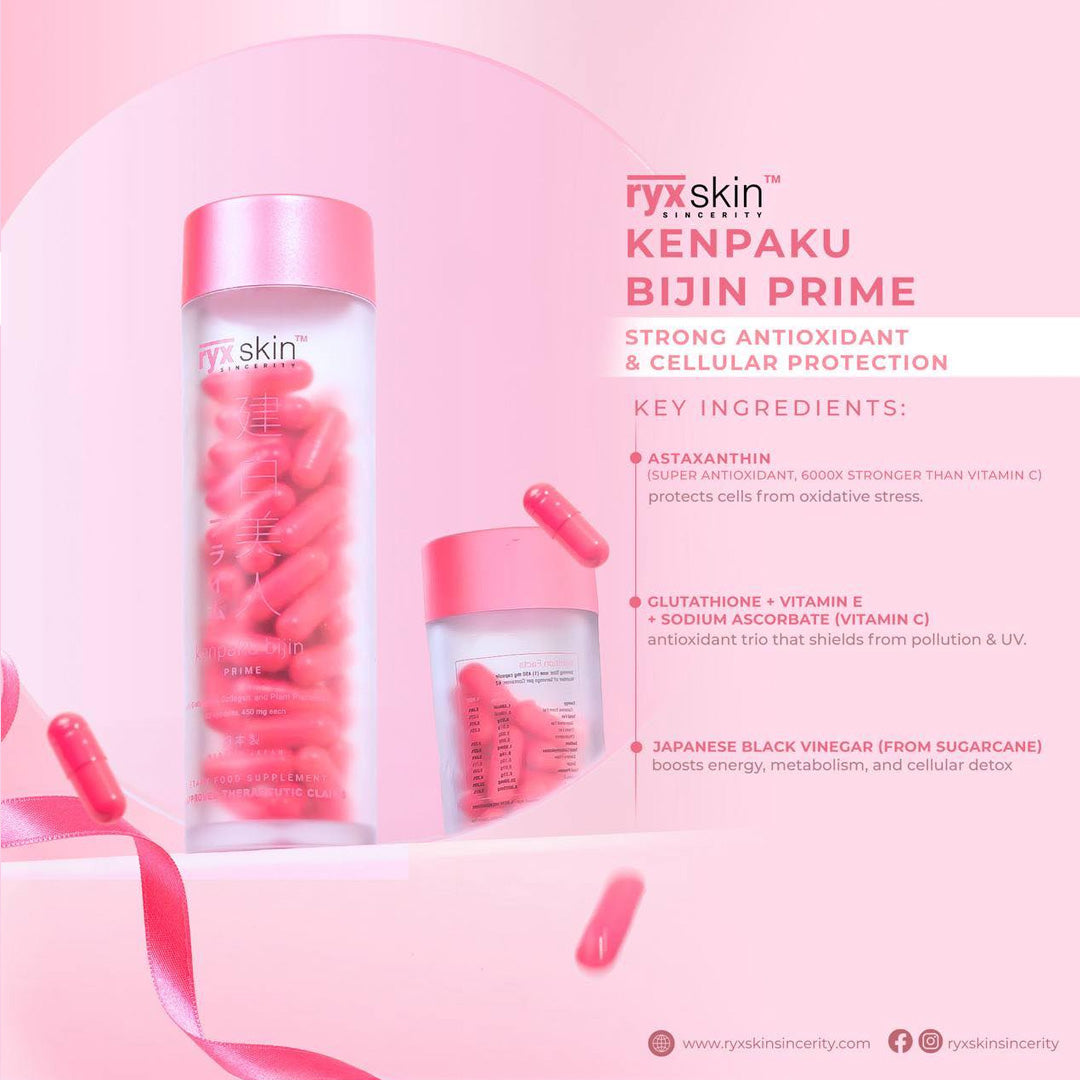 RYX Skin Kenpaku Bijin Prime – Glutathione & Collagen Supplement – Bini Beauty