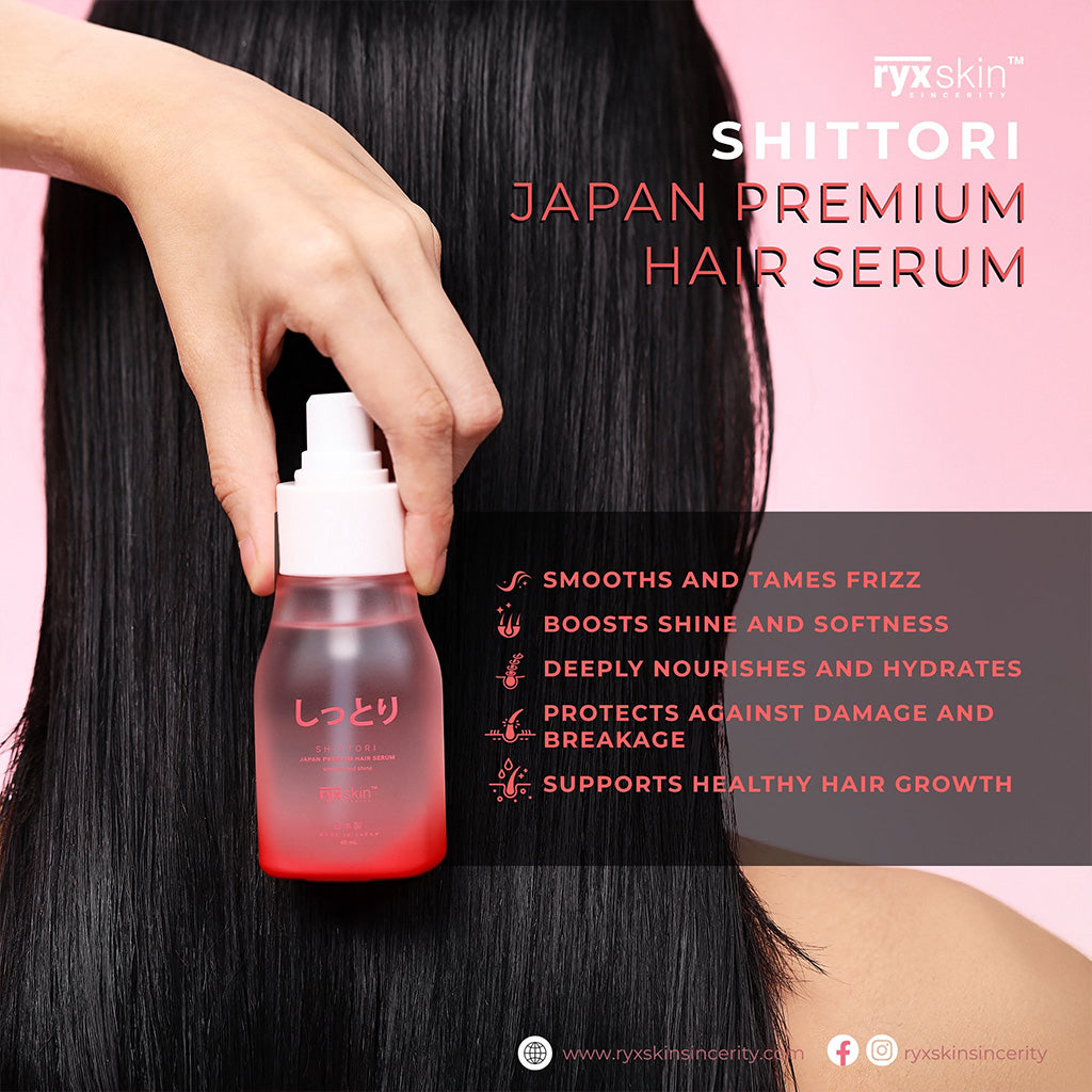 RYX Skin Shittori Japan Premium Hair Serum 40ml Benefits