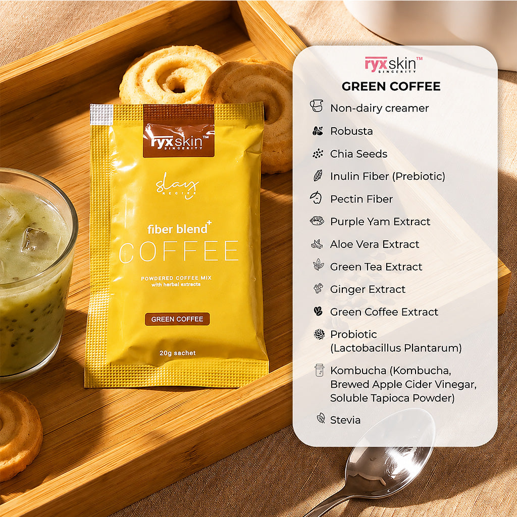 Ryx Skin Slay Recipe Fiber Blend+ Coffee 10 Sachets x 20g