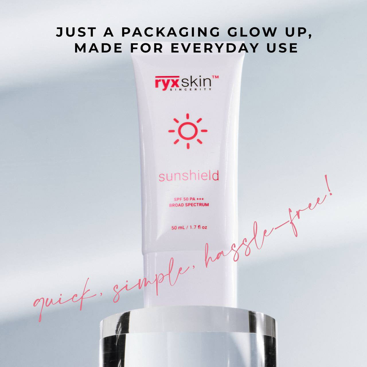 RYX Skin Sunshield SPF 50 PA+++ 50mL - new packaging