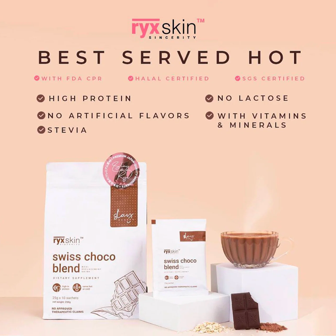 RYX Skin Swiss Choco Blend | Filipino Dietary Supplements NZ AU - Bini Beauty - features