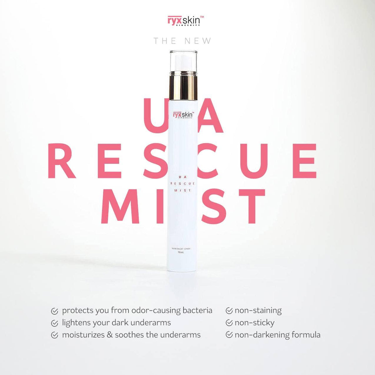 RYX Skin UA Rescue Mist 70mL | Bini Beauty