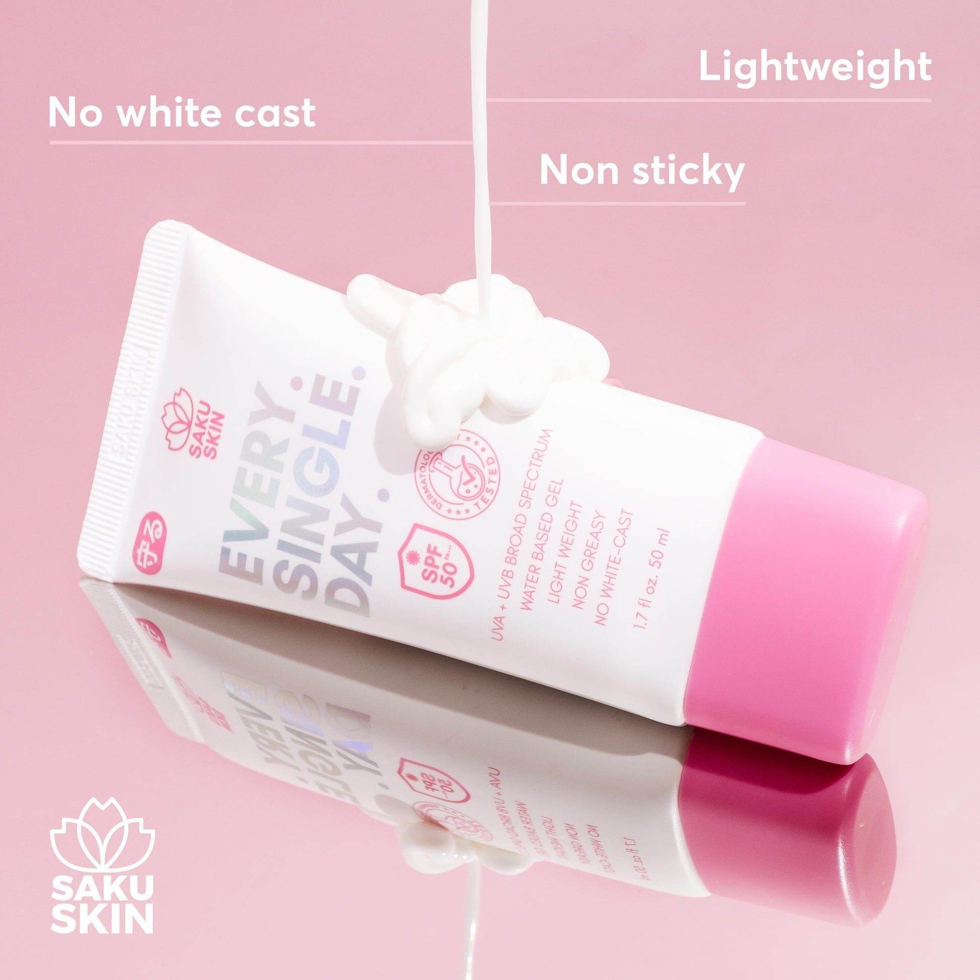 Saku Skin Every Single Day Sunscreen 50ml | Bini Beauty NZ AU