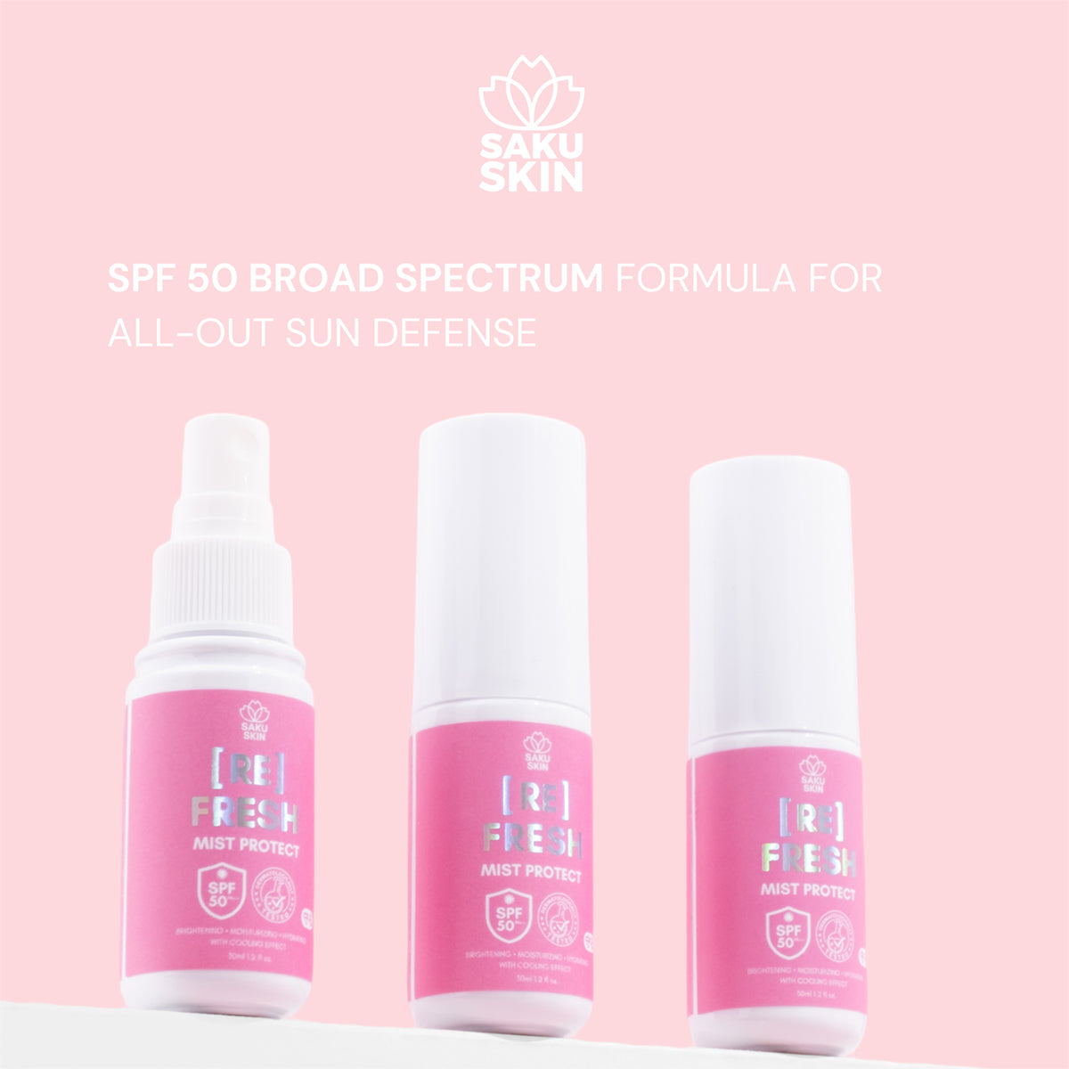 Saku Skin [Re] Fresh Mist Protect with SPF50 30ml | Bini Beauty NZ AU