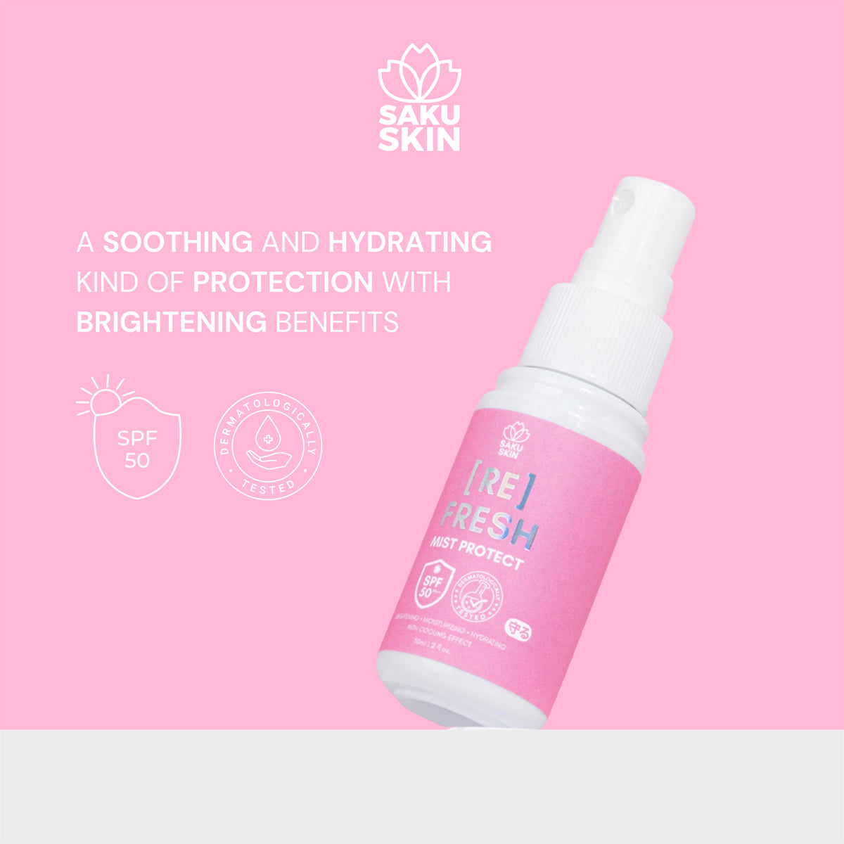 Saku Skin [Re] Fresh Mist Protect with SPF50 30ml | Bini Beauty NZ AU