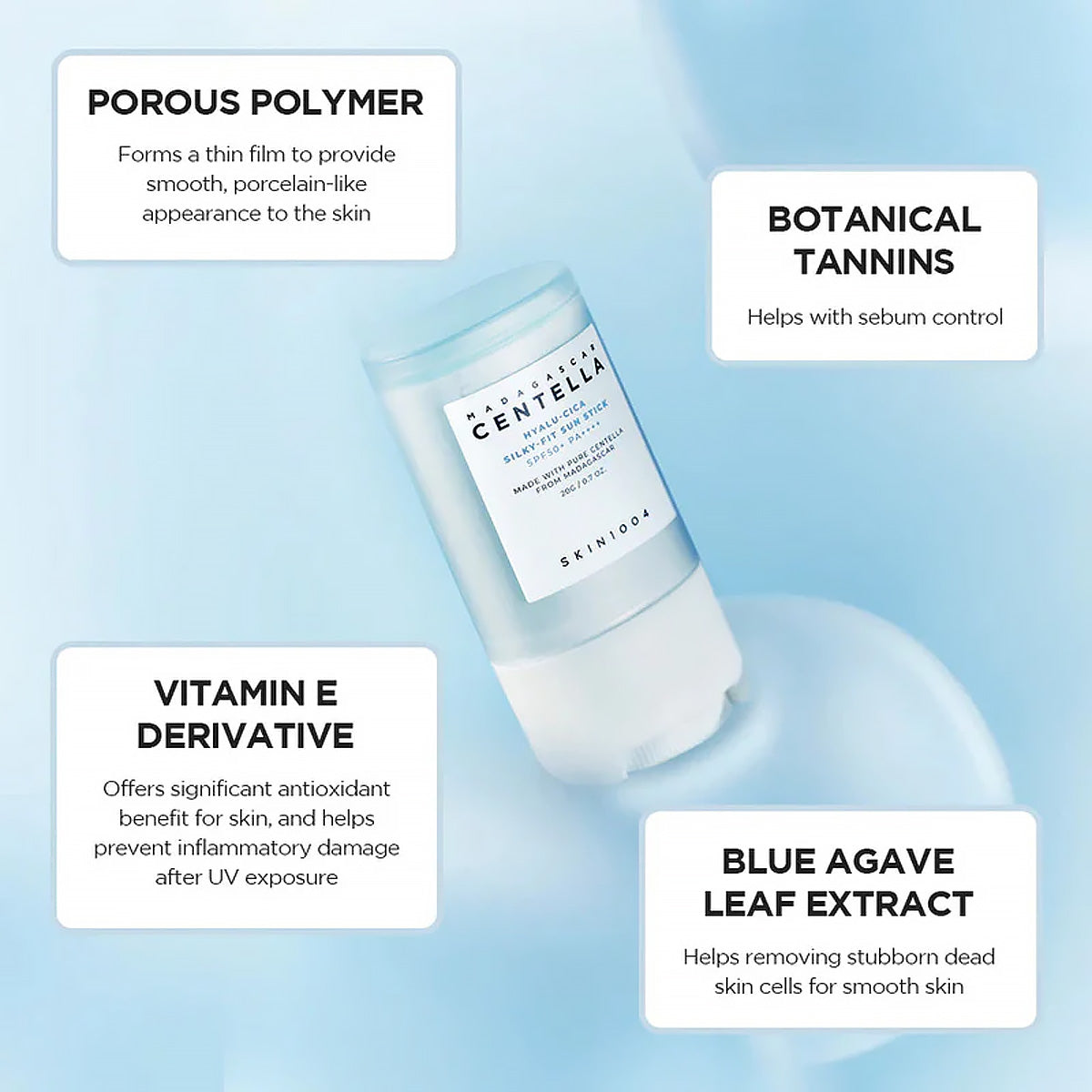 SKIN1004 Madagascar Centella Hyalu-Cica Silky-Fit Sun Stick SPF50+ 20g