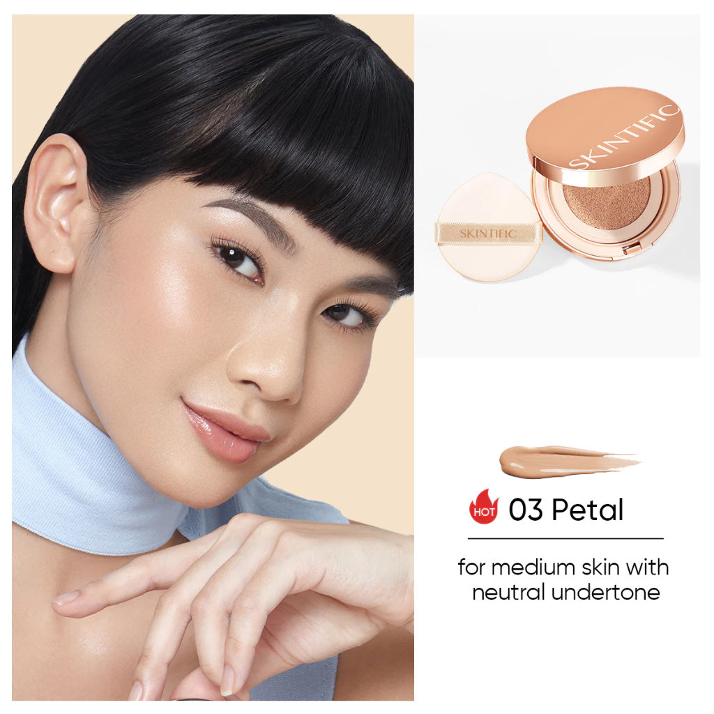 Skintific Cover All Perfect Cushion SPF 35 PA++++ - 03 Petal Shade