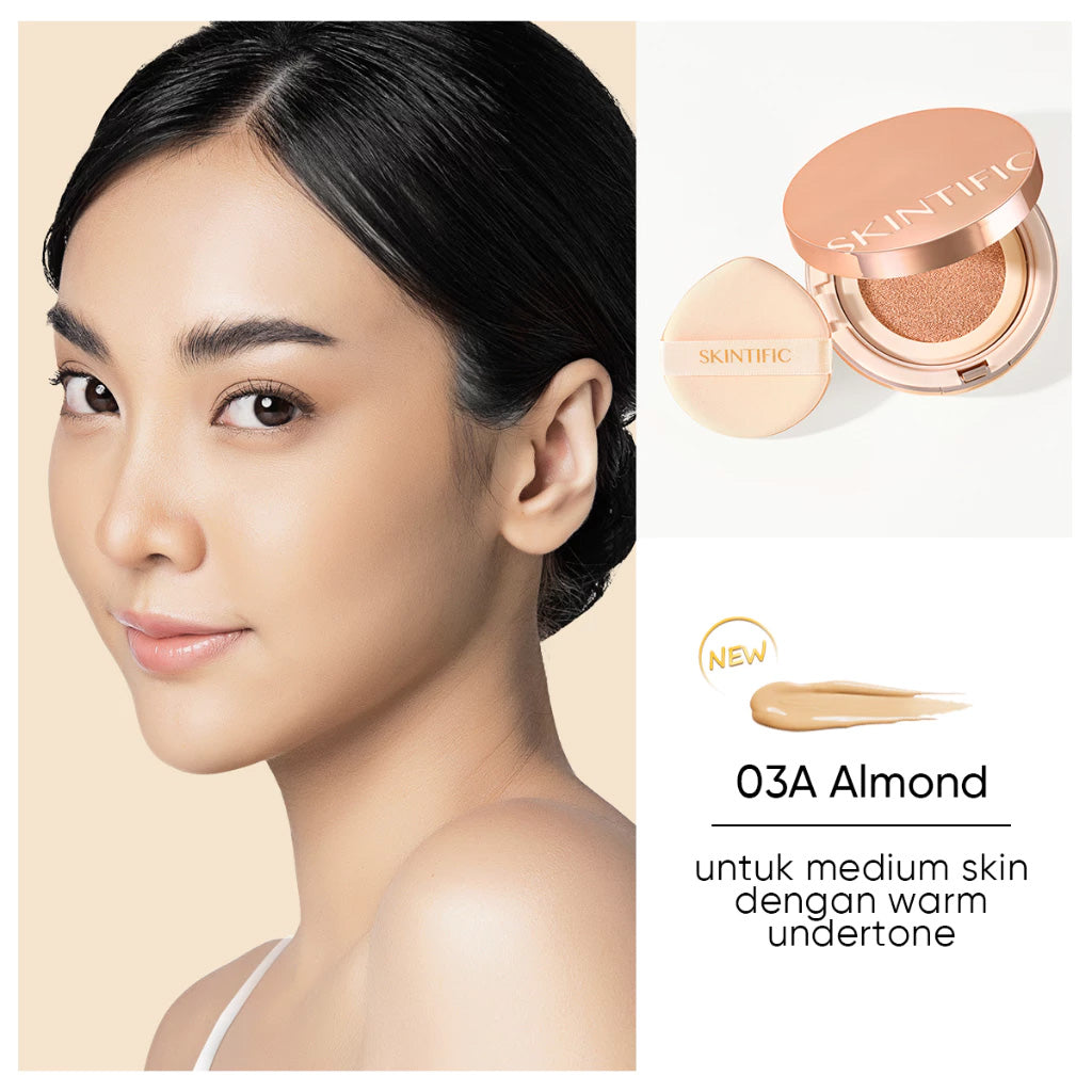 Skintific Cover All Perfect Cushion SPF 35 PA++++ - 03A Almond Shade