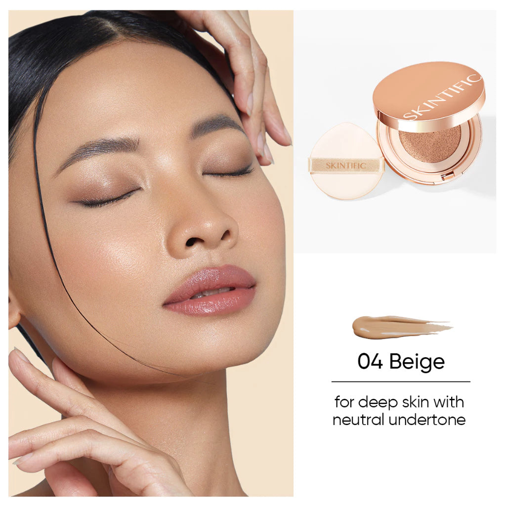 Skintific Cover All Perfect Cushion SPF 35 PA++++ - 04 Beige Shade