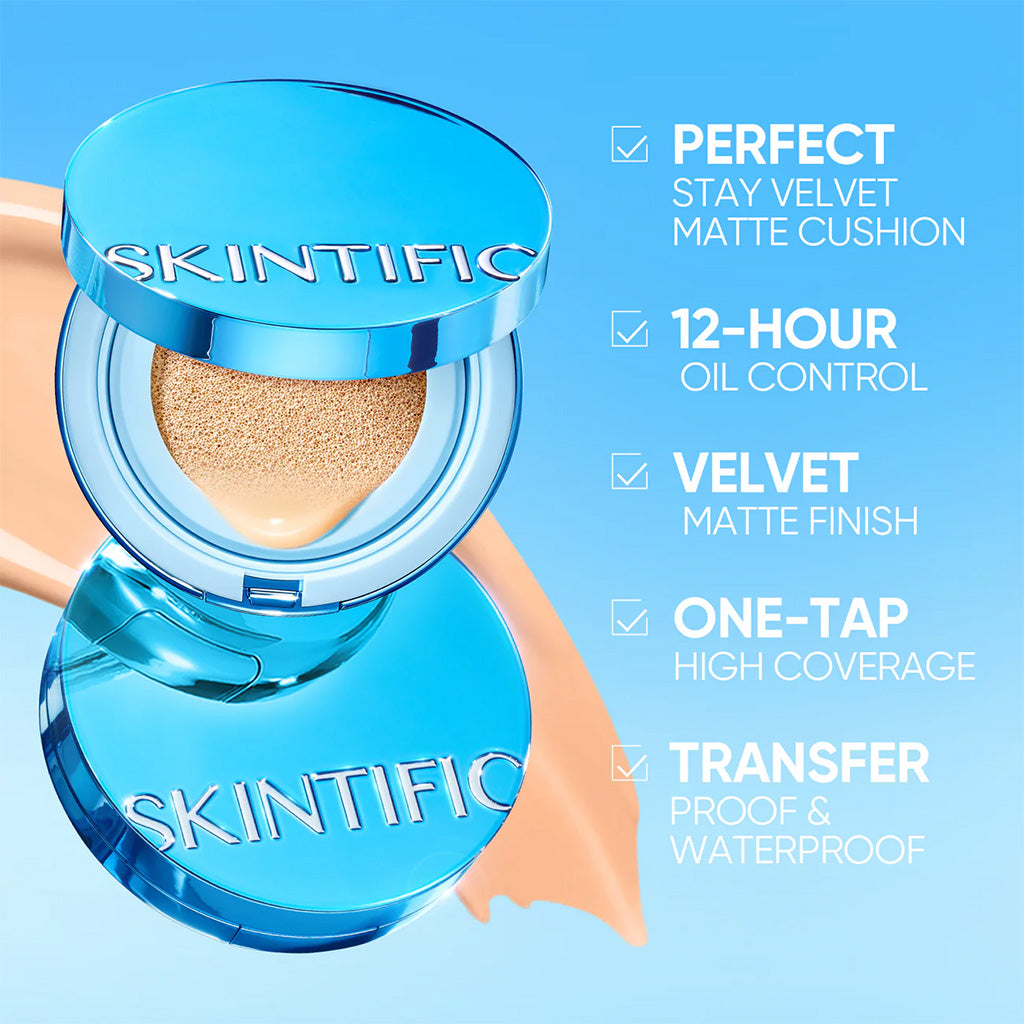 Key Benefits of Skintific Perfect Stay Velvet Matte Cushion