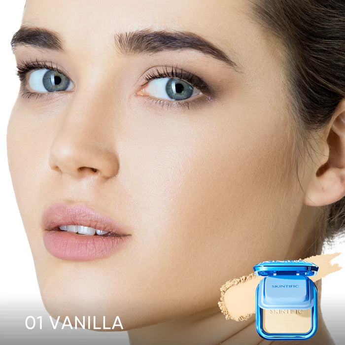 Skintific Ultra Cover Powder Foundation in 01 Vanilla shade