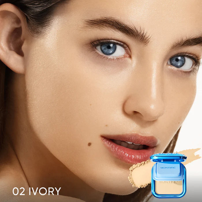 Skintific Ultra Cover Powder Foundation in 02 Ivory shade