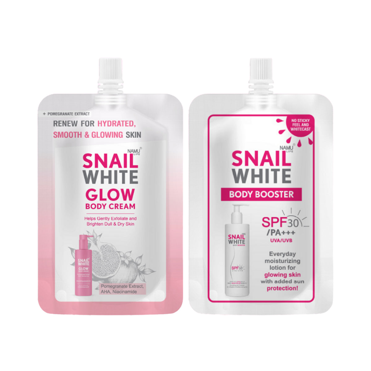 SNAILWHITE Body Glow Travel Duo Bundle | Bini Beauty AU NZ