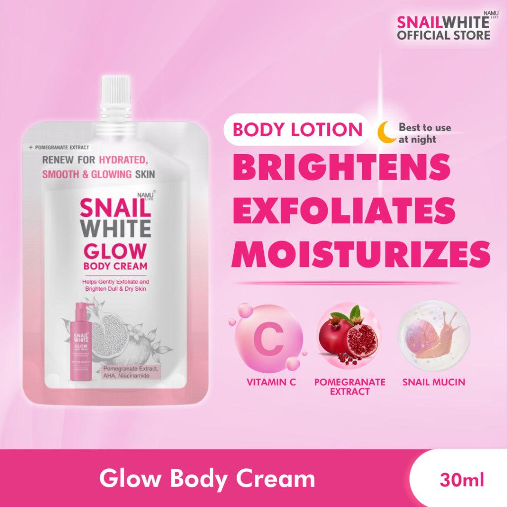 SNAILWHITE Glow Body Cream 30ml Bini Beauty NZ AU