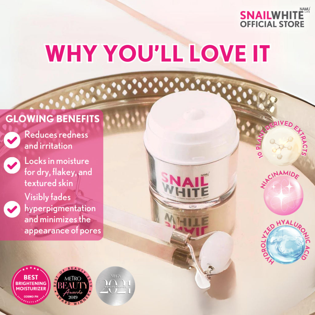 SNAILWHITE Moisture Facial Cream 30ml | Bini Beauty NZ AU