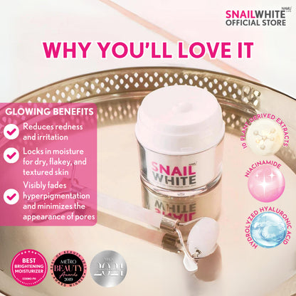 SNAILWHITE Moisture Facial Cream 30ml | Bini Beauty NZ AU